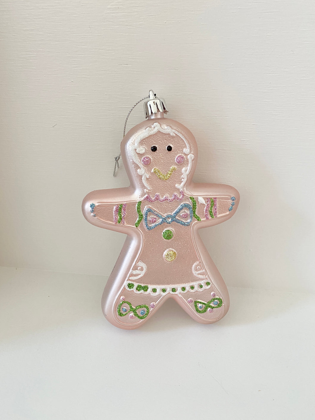 Pink Gingerbread Man Ornament
