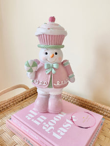 Snowman Nutcracker w/ Cupcake Hat
