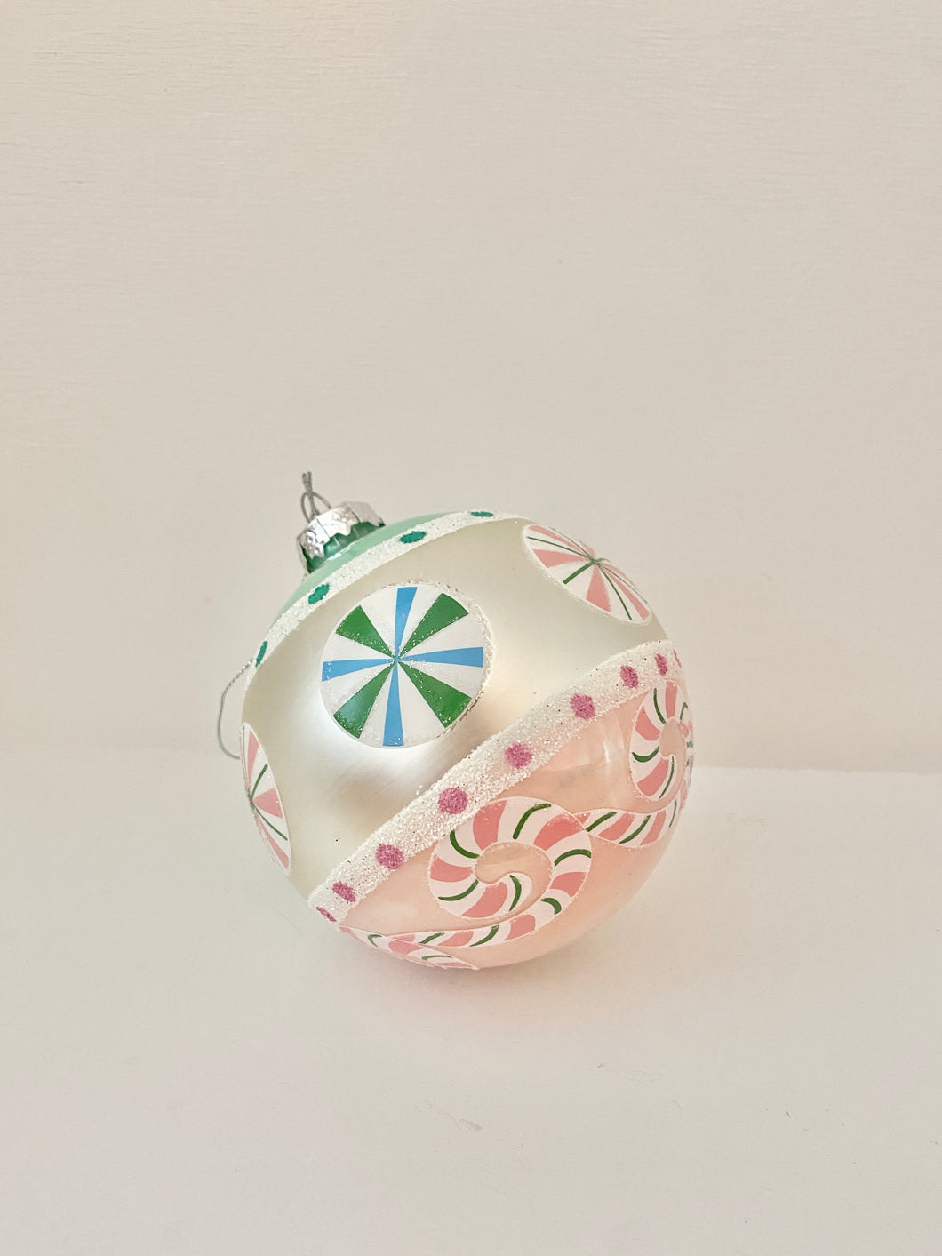 Pastel Peppermint Ball Ornament