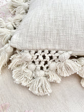 Load image into Gallery viewer, Cream Tassel Pillow
